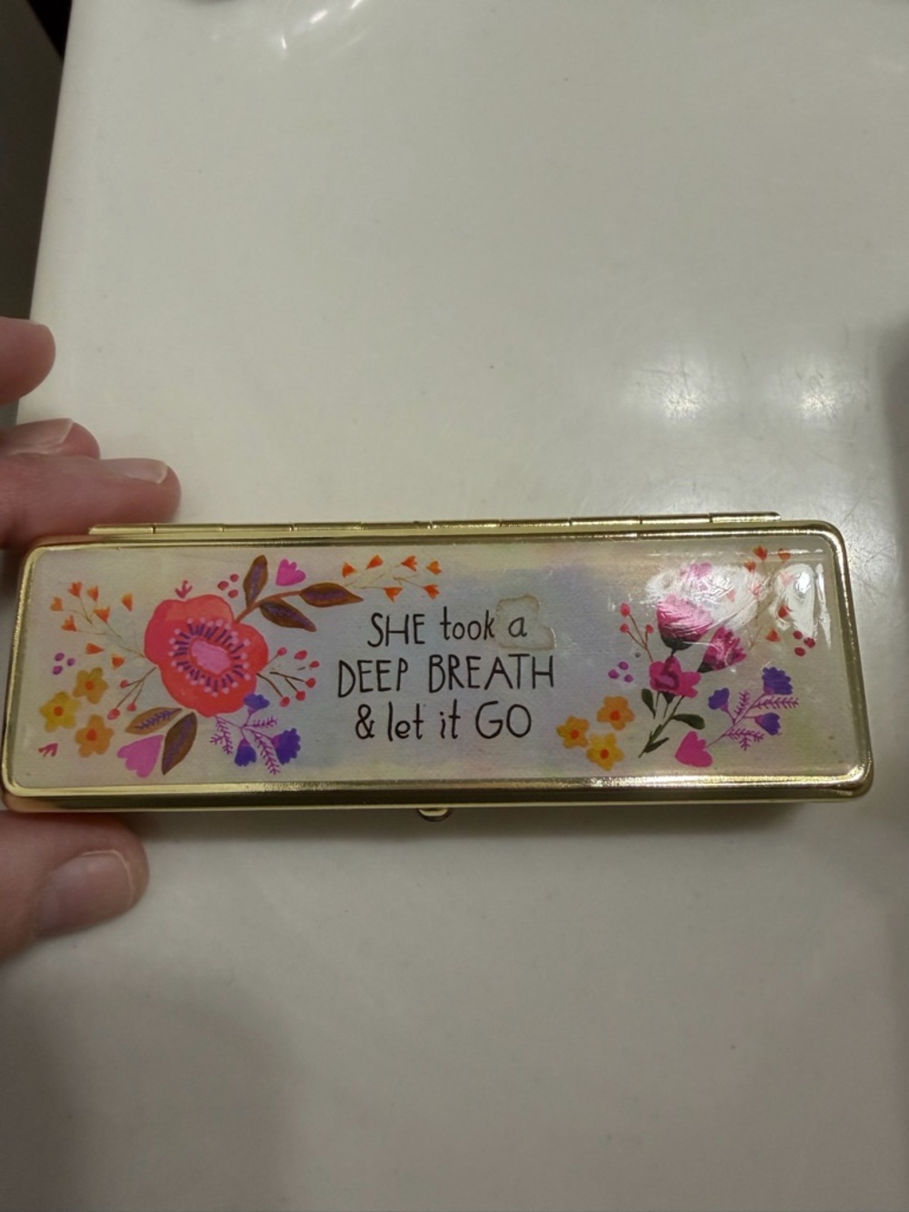 NATURAL LIFE Floral Rectangular weekly pill box in Pink, Purple, Orange, Yellow